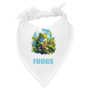 Frosch Frösche - Bandana - Weiß - Vorne