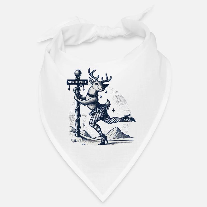Funny Reindeer Pole Dance Christmas Bandana