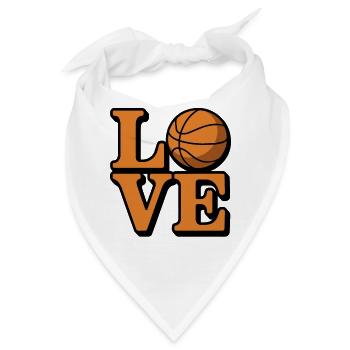 Ich liebe Basketball - Bandana - Weiß - Vorne