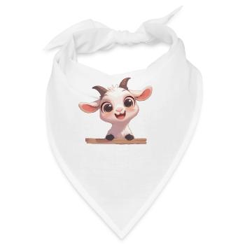 Ziegen Ziege - Bandana - Weiß - Vorne