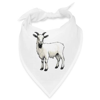 Ziegen Ziege - Bandana - Weiß - Vorne
