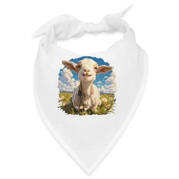 Ziegen Ziege - Bandana - Weiß - Vorne