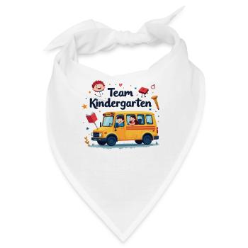 Team Kindergarten – Süßes Design für Kinder - Bandana - Weiß - Vorne