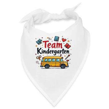 Team Kindergarten – Süßes Design für Kinder - Bandana - Weiß - Vorne