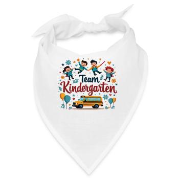 Team Kindergarten – Süßes Design für Kinder - Bandana - Weiß - Vorne