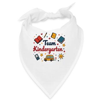 Team Kindergarten – Süßes Design für Kinder - Bandana - Weiß - Vorne