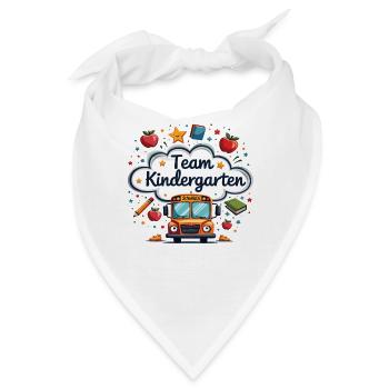 Team Kindergarten – Süßes Design für Kinder - Bandana - Weiß - Vorne