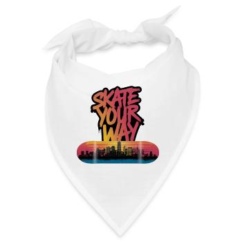 SKATE AUF DEINE ART - Bandana - Weiß - Vorne
