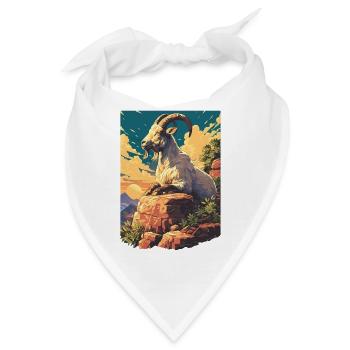 Ziegen Ziege - Bandana - Weiß - Vorne