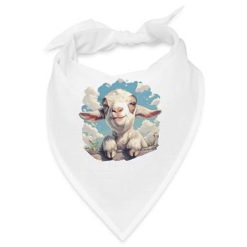 Ziegen Ziege - Bandana - Weiß - Vorne