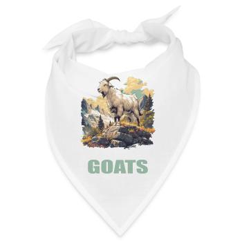 Ziegen Ziege - Bandana - Weiß - Vorne