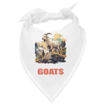 Ziegen Ziege - Bandana - Weiß - Vorne
