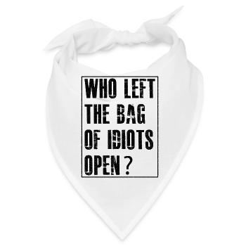 who left the bag - Bandana - Weiß - Vorne
