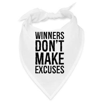winners don't make excuses - Bandana - Weiß - Vorne