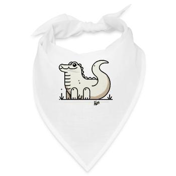 Lustiger Krokodil-Freund - Bandana - Weiß - Vorne