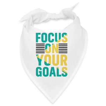 focus on your goals shirt - Bandana - Weiß - Vorne
