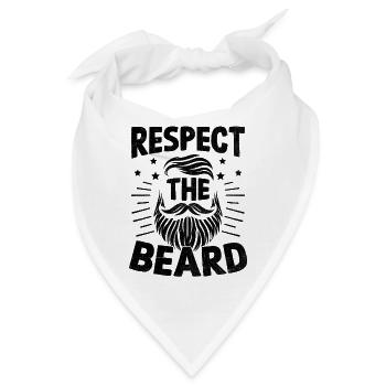 Respektieren Sie den Bart Gesichtsbehaarung Bärte Mann - Bandana - Weiß - Vorne