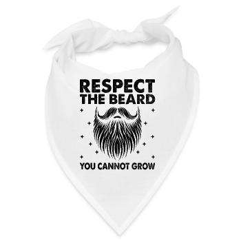 Respektieren Sie den Bart, Sie können sich keine Gesichtsbehaarung wachsen lassen - Bandana - Weiß - Vorne
