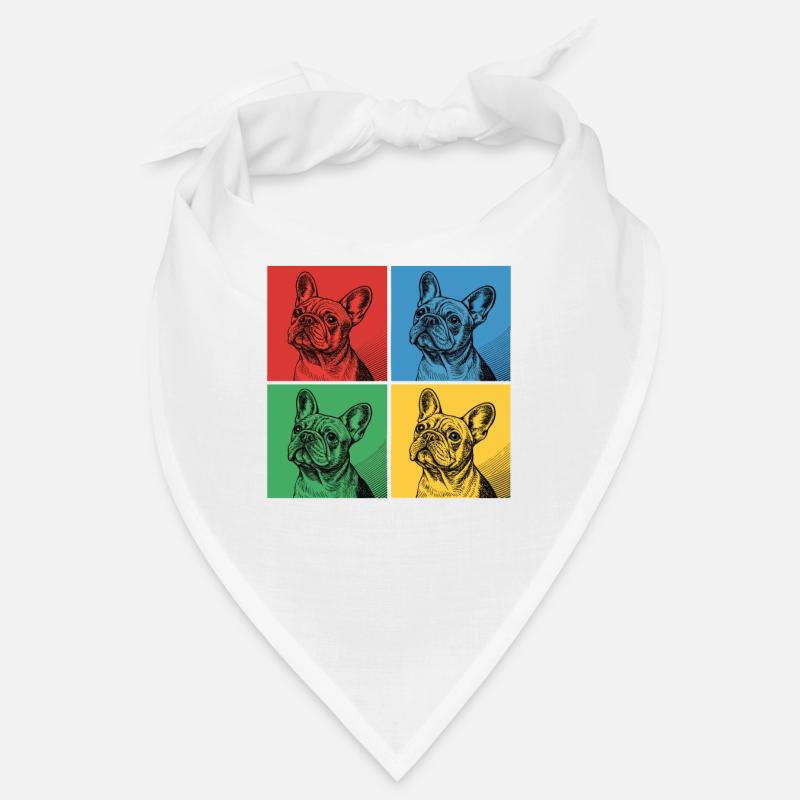 Bouledogue français Pop Art Design Bandana