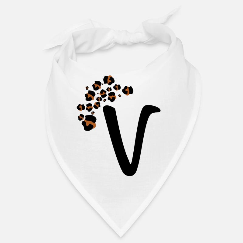 Lettre v motifs léopard Bandana