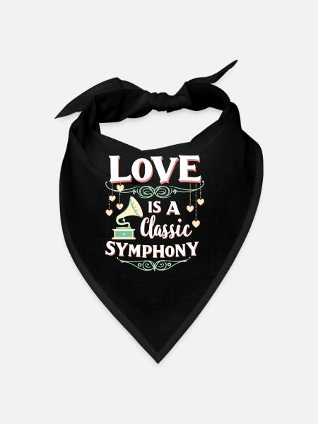 Romantic Nostalgia Vintage Romance Classic Love - Bandana - black - Front