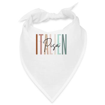 Italien Urlaub Pisa Städtereise Geschenk - Bandana - Weiß - Vorne