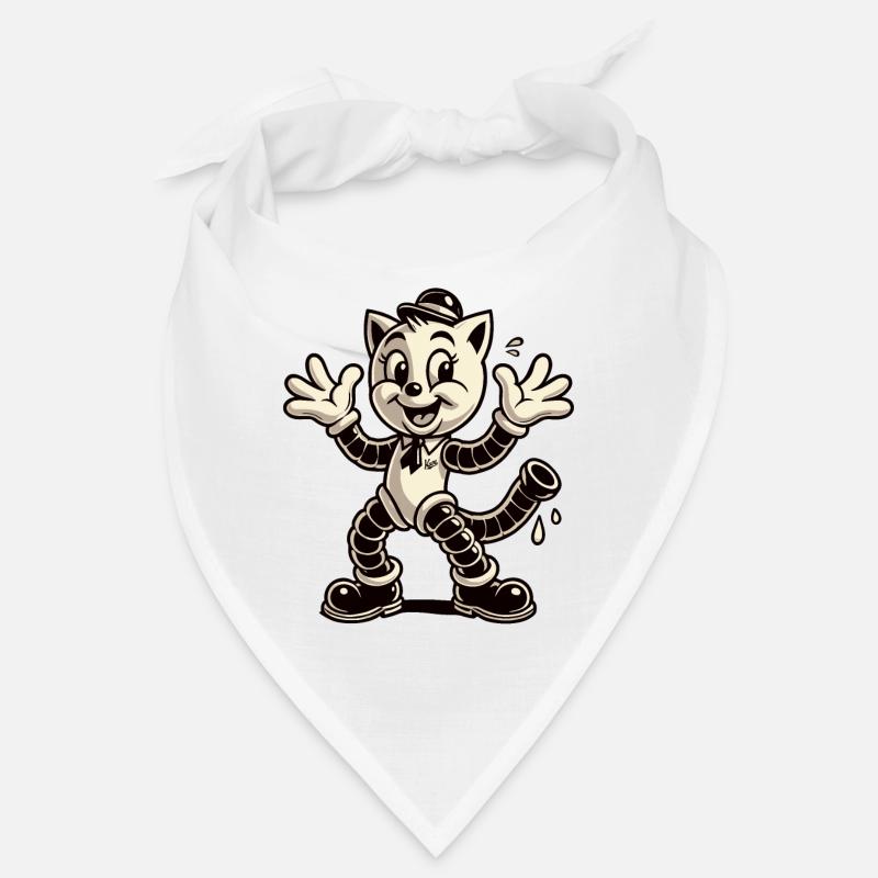 Retro Classic Rubberhose Cat Bandana
