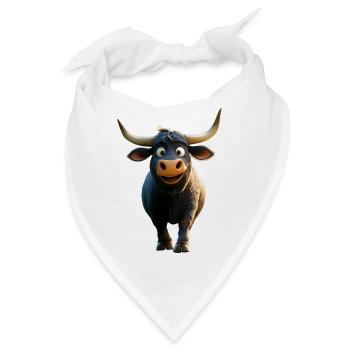 Kuh Bauer Rind Milch Vegan Kalb Cow Bauernhof Kühe - Bandana - Weiß - Vorne