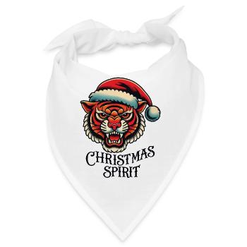 Weihnachtsgeist Tiger Tattoo Aesthetic - Bandana - Weiß - Vorne