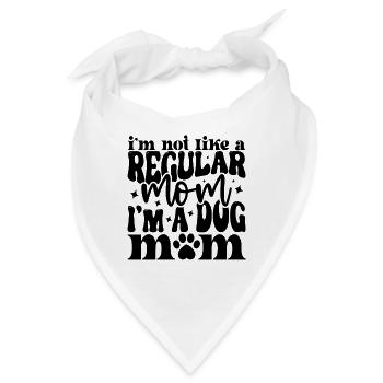 Hund Welpe Mama Hundemama Pfote Pfotenabdruck Süß - Bandana - Weiß - Vorne