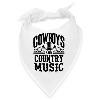 Cowboys Und Country Musik Song Liebhaber Country Songs - Bandana - Weiß - Vorne