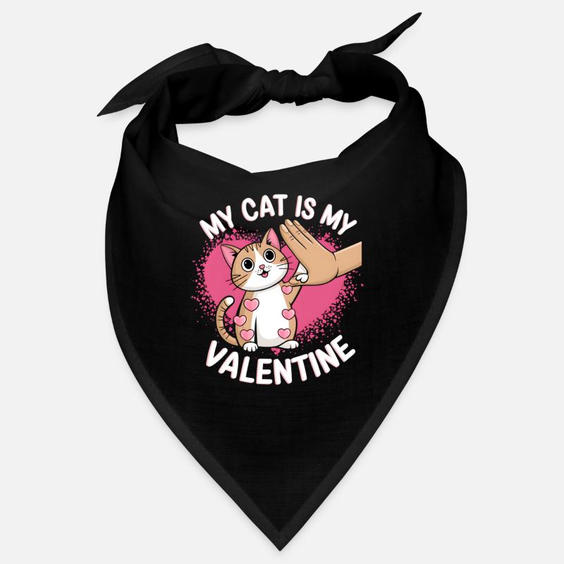 Célibataire & Chat Saint-Valentin Mon chat est mon valentin Bandana