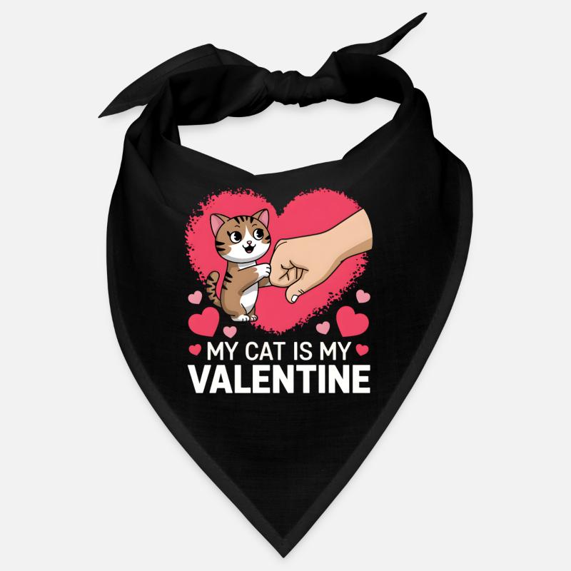Célibataire & Chat Saint-Valentin Mon chat est mon valentin Bandana