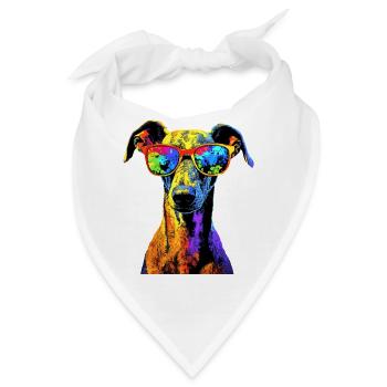 Windhund Hundeliebhaber Jagdhund Liebe Greyhound - Bandana - Weiß - Vorne