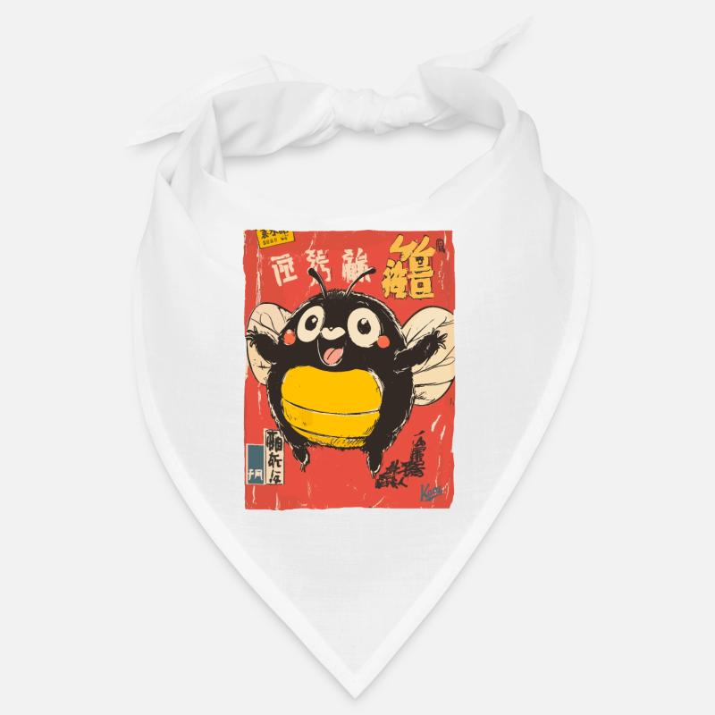Cheerful Insect, Cuddly Fat Black Bee Bandana
