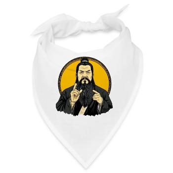 Parodie des chinesischen Philosophen Konfuzius - Bandana - Weiß - Vorne
