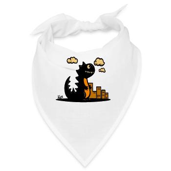 Riesige Baby-Echse - Bandana - Weiß - Vorne