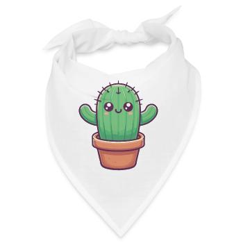 Kaktus dornig Wüste Cactus Stachelig Kakteen - Bandana - Weiß - Vorne
