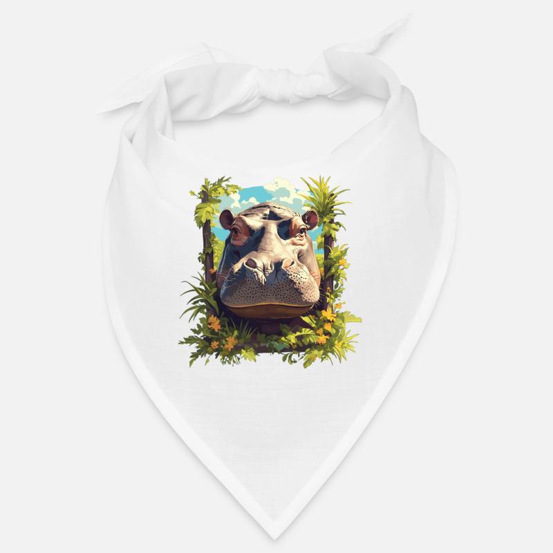 Nilpferd Flußpferd Bandana