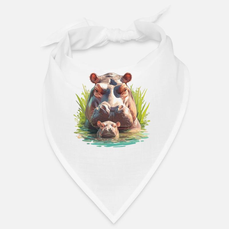 Nilpferd Flußpferd Bandana