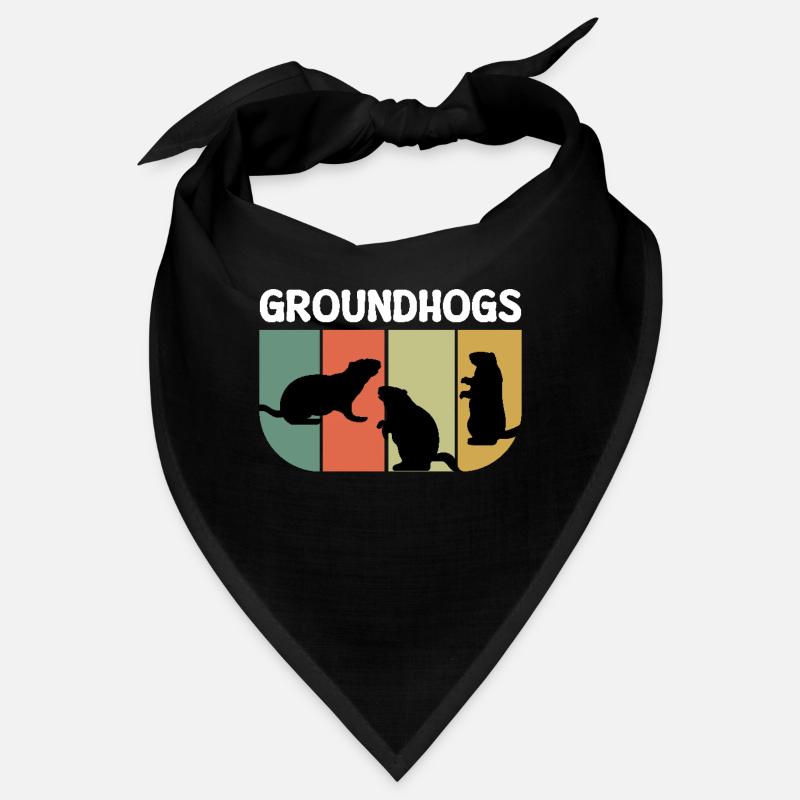 Groundhogs Retro Silhouettes Graphic Bandana
