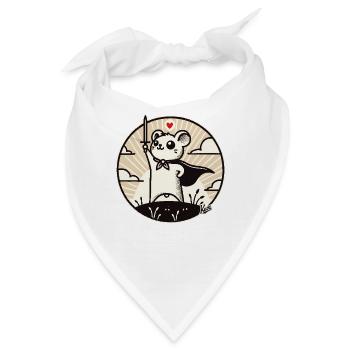 Maus-Held mit Umhang - Bandana - Weiß - Vorne