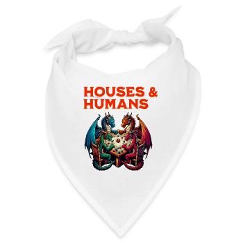 Häuser & Menschen, lustig, RPG - Bandana - Weiß - Vorne