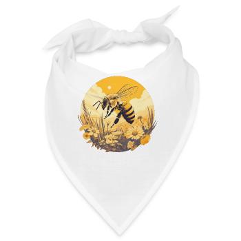 Bienen Biene - Bandana - Weiß - Vorne