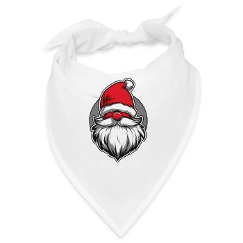 Weihnachtsmann als Gartenzwerg - Bandana - Weiß - Vorne