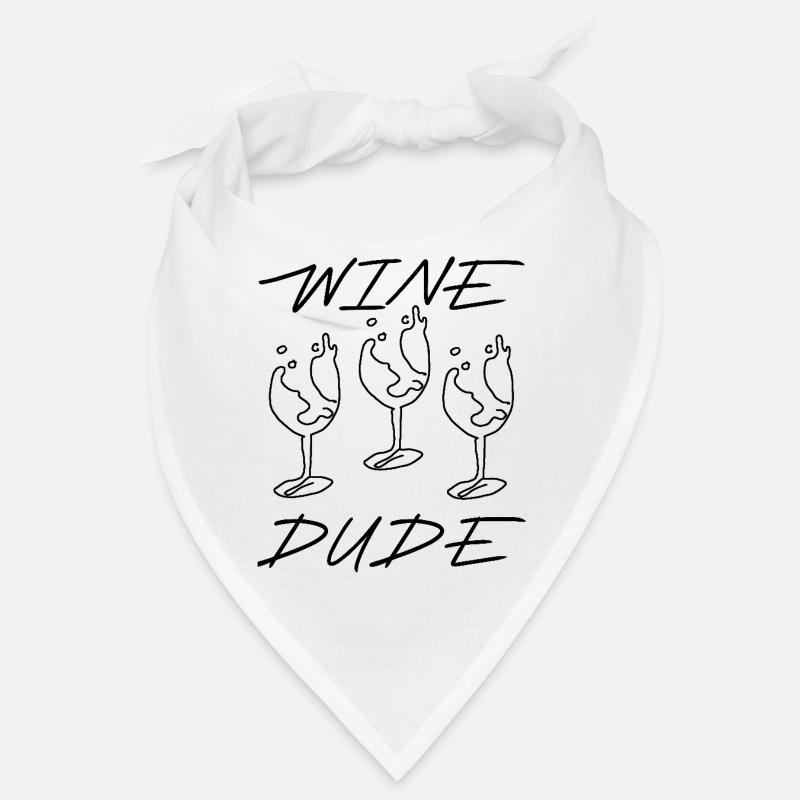 Wine glass line drawing wine dude Bandana