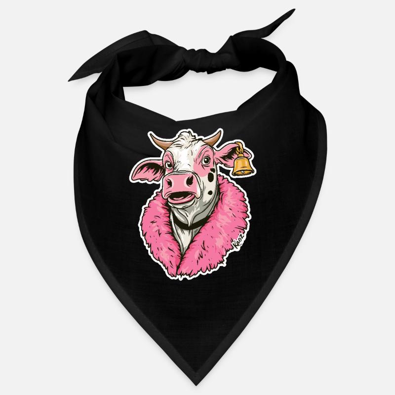 modische Mode-Kuh in pinker Jacke Bandana