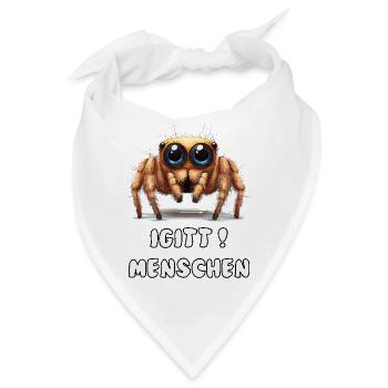 Lustige Spinne mit Spruch - Bandana - Weiß - Vorne