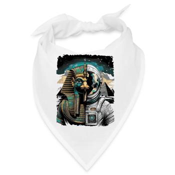 Horus als futuristisches Astronauten-Konzept - Bandana - Weiß - Vorne