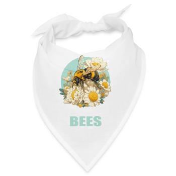 Bienen Biene - Bandana - Weiß - Vorne